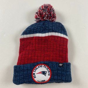 New England Patriots '47 Brand Knit Hat Cap Beanie Toque Pom Pom Adult One Size
